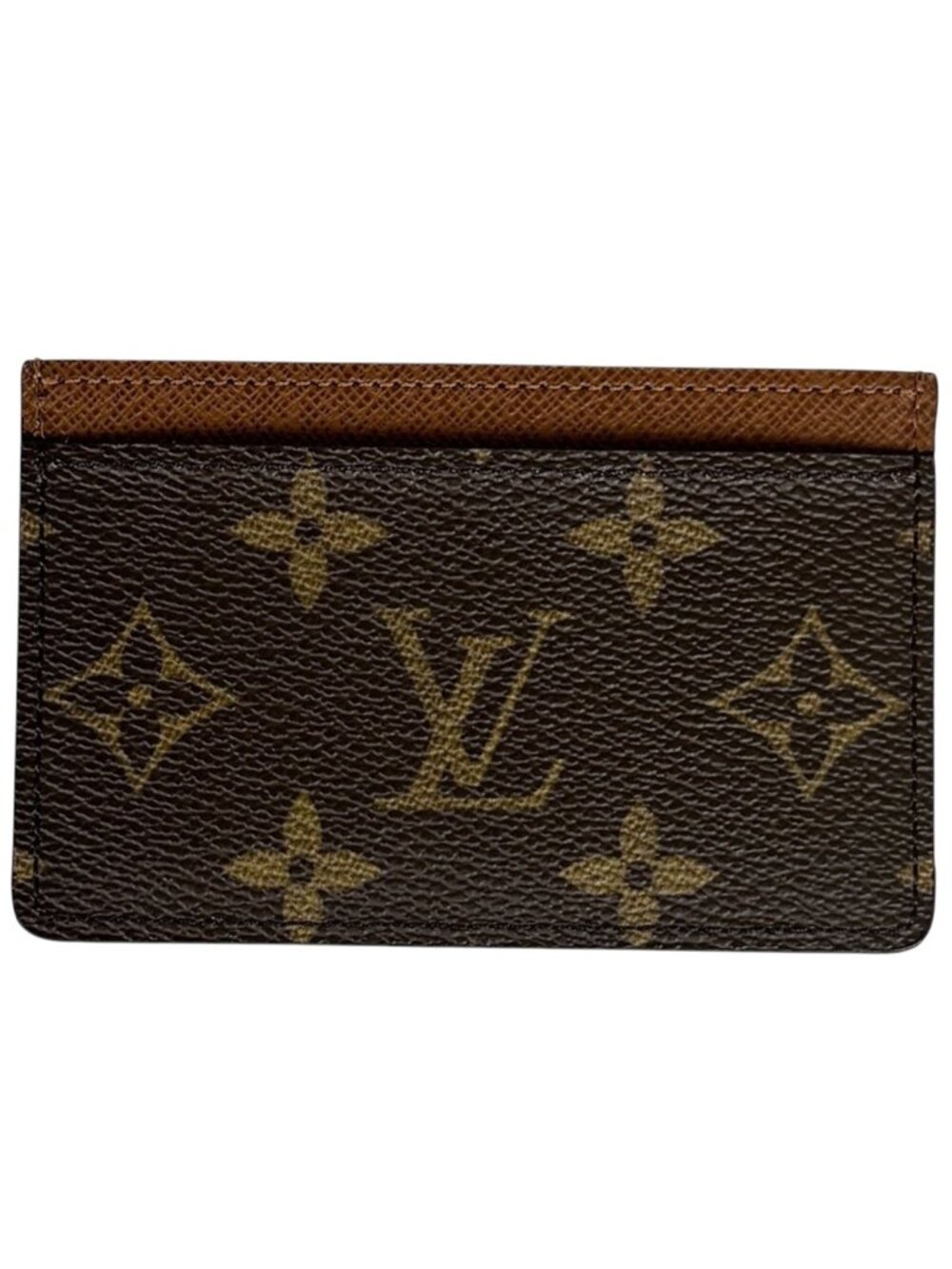 Louis Vuitton Porte Cartes Simple Card Case Regular Era Holder Monogram Brown